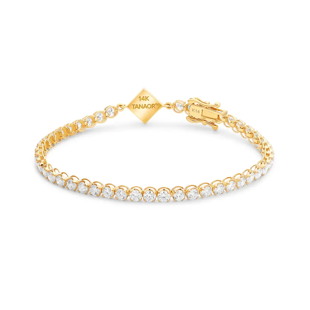 Tanaor Tennis Bracelet 4.5ct - זהב ויהלומים