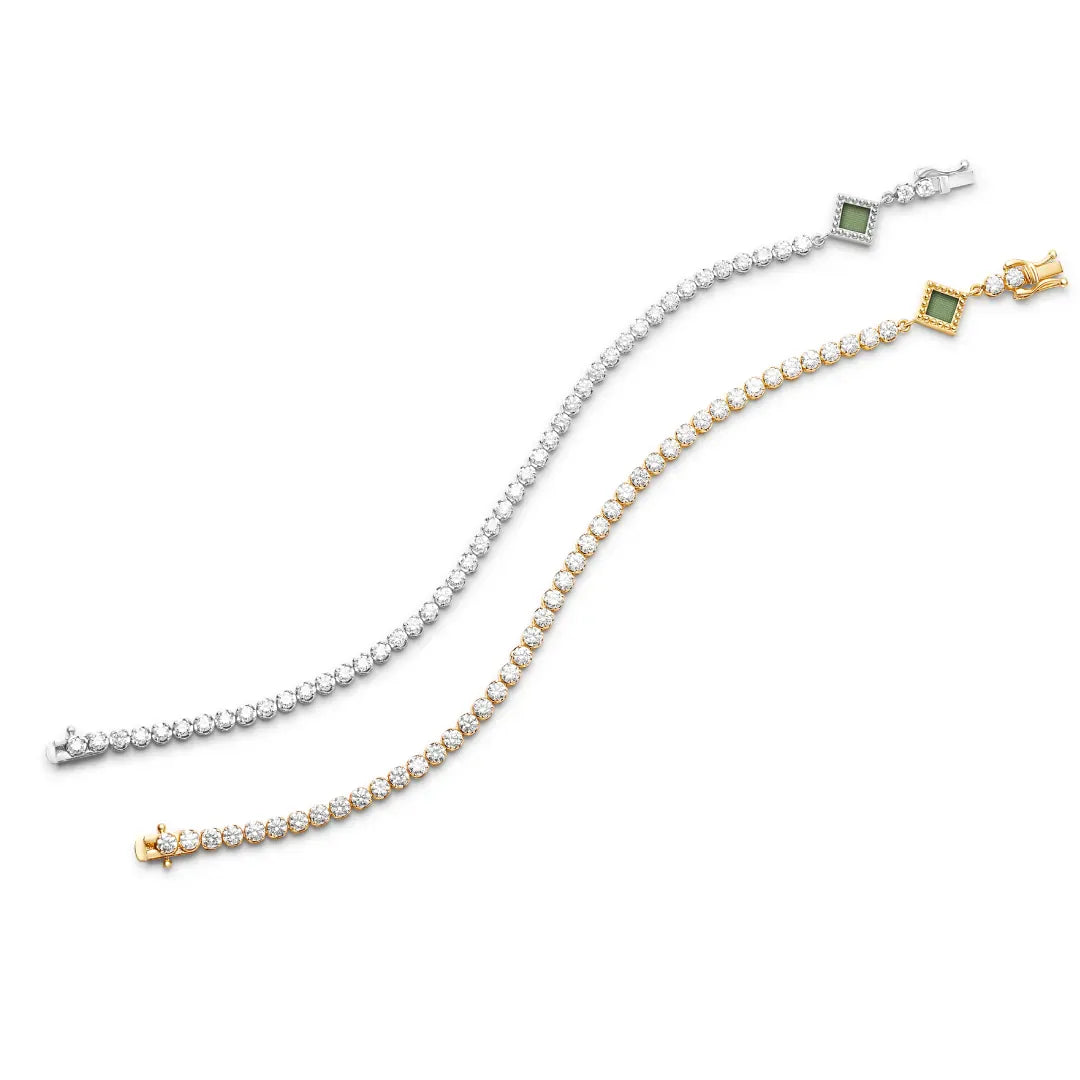 Tanaor Tennis Bracelet 3.3ct - זהב ויהלומים