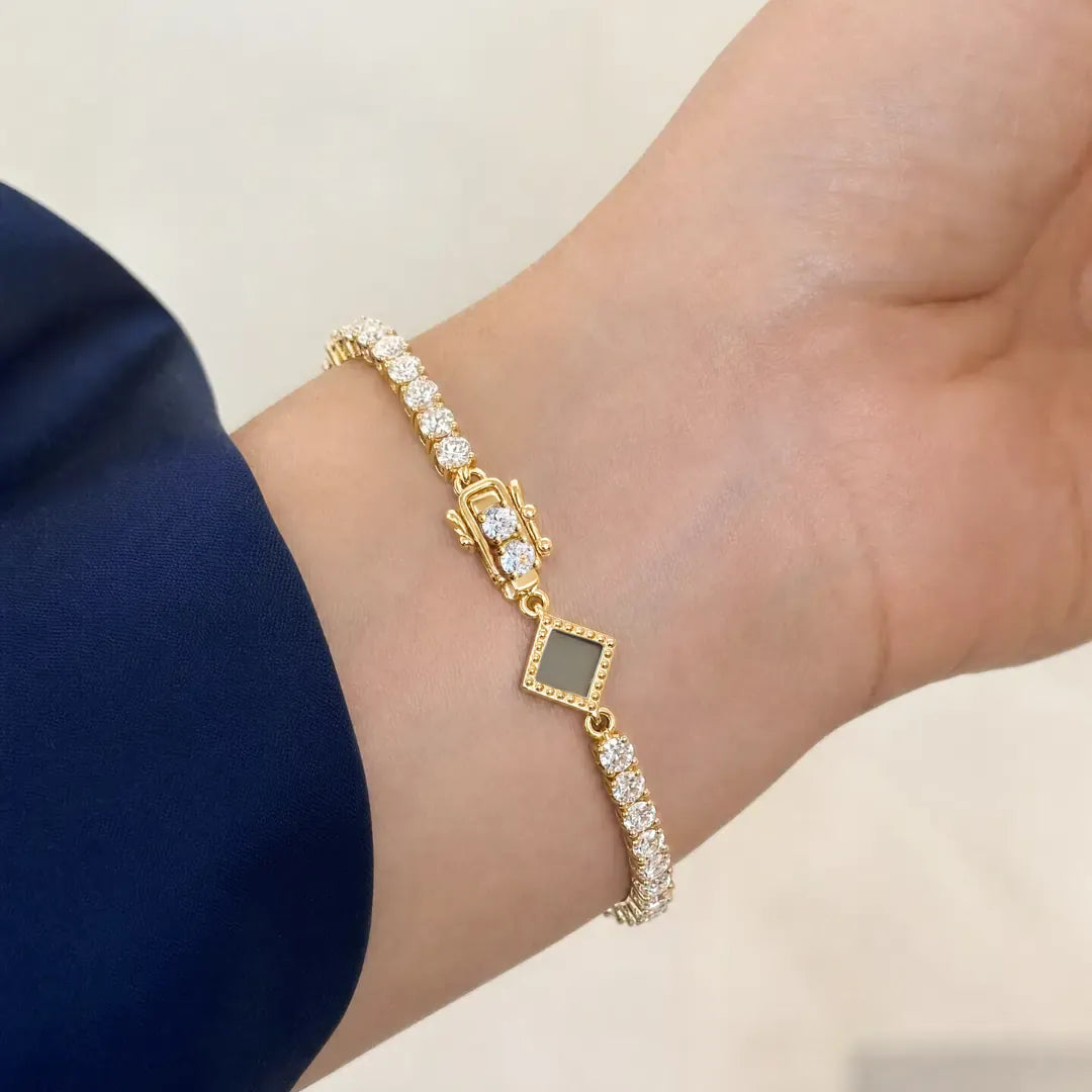 Tanaor Tennis Bracelet 4.5ct - זהב ויהלומים