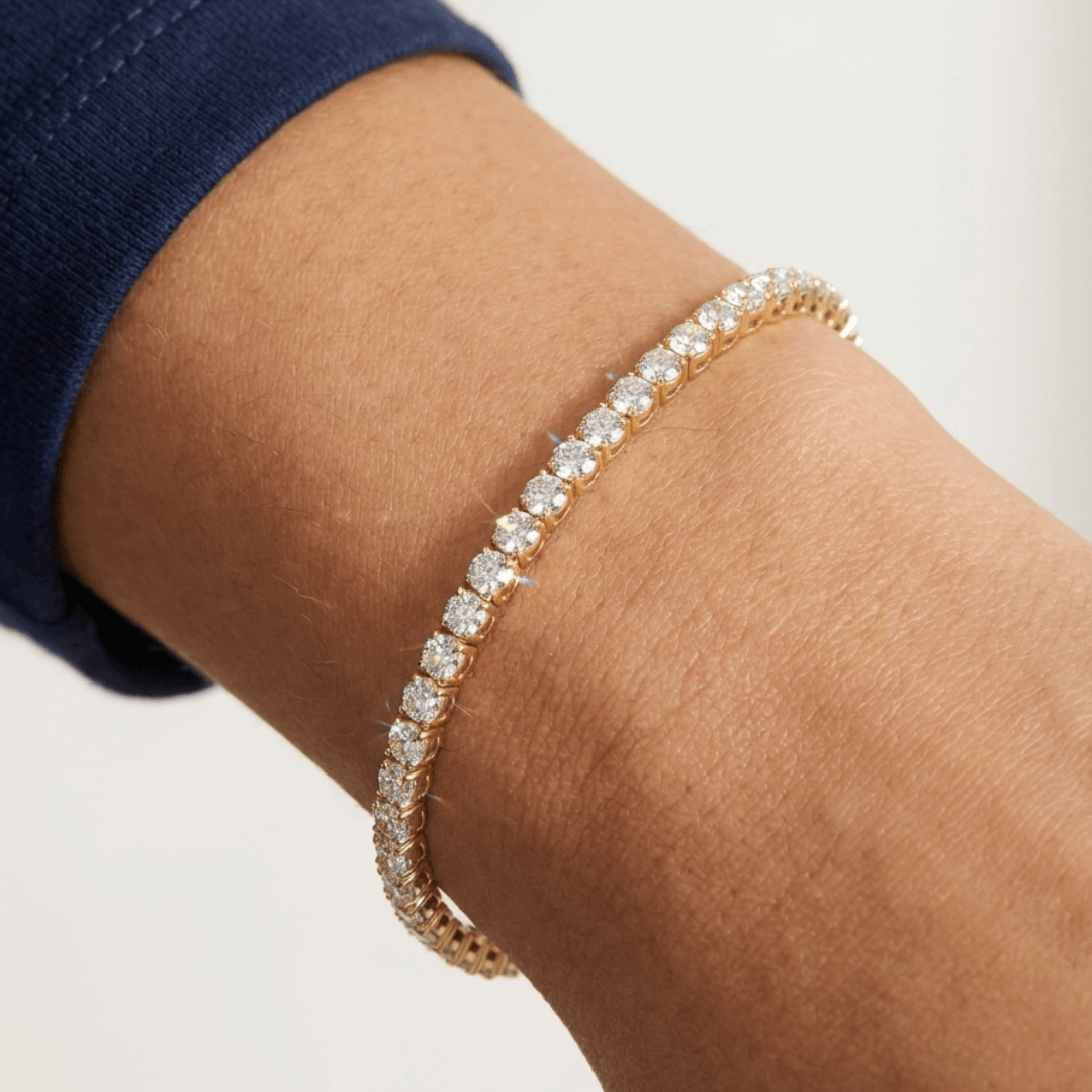 Tanaor Tennis Bracelet 4.5ct - זהב ויהלומים