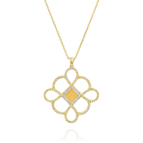 The Infinity Flower Necklace - זהב ויהלומים