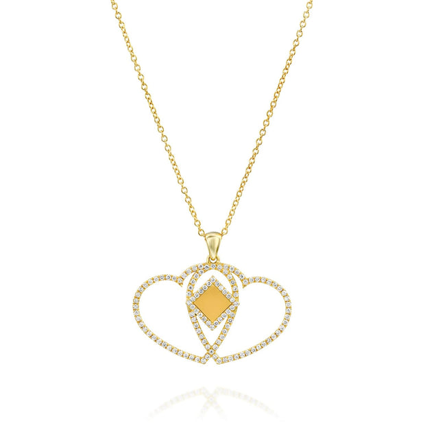 The Bond of Love Necklace - זהב ויהלומים