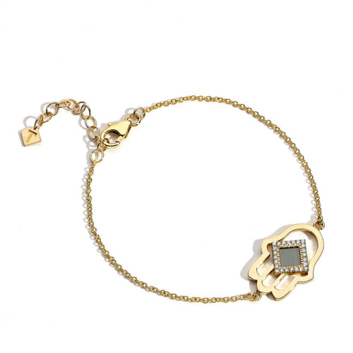 Hamsa Bracelet - זהב ויהלומים