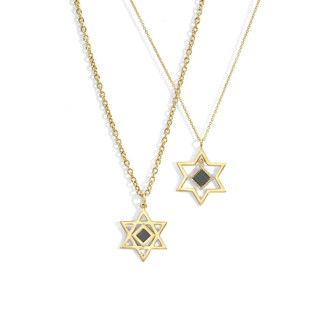 Couples Set Star of David Necklaces